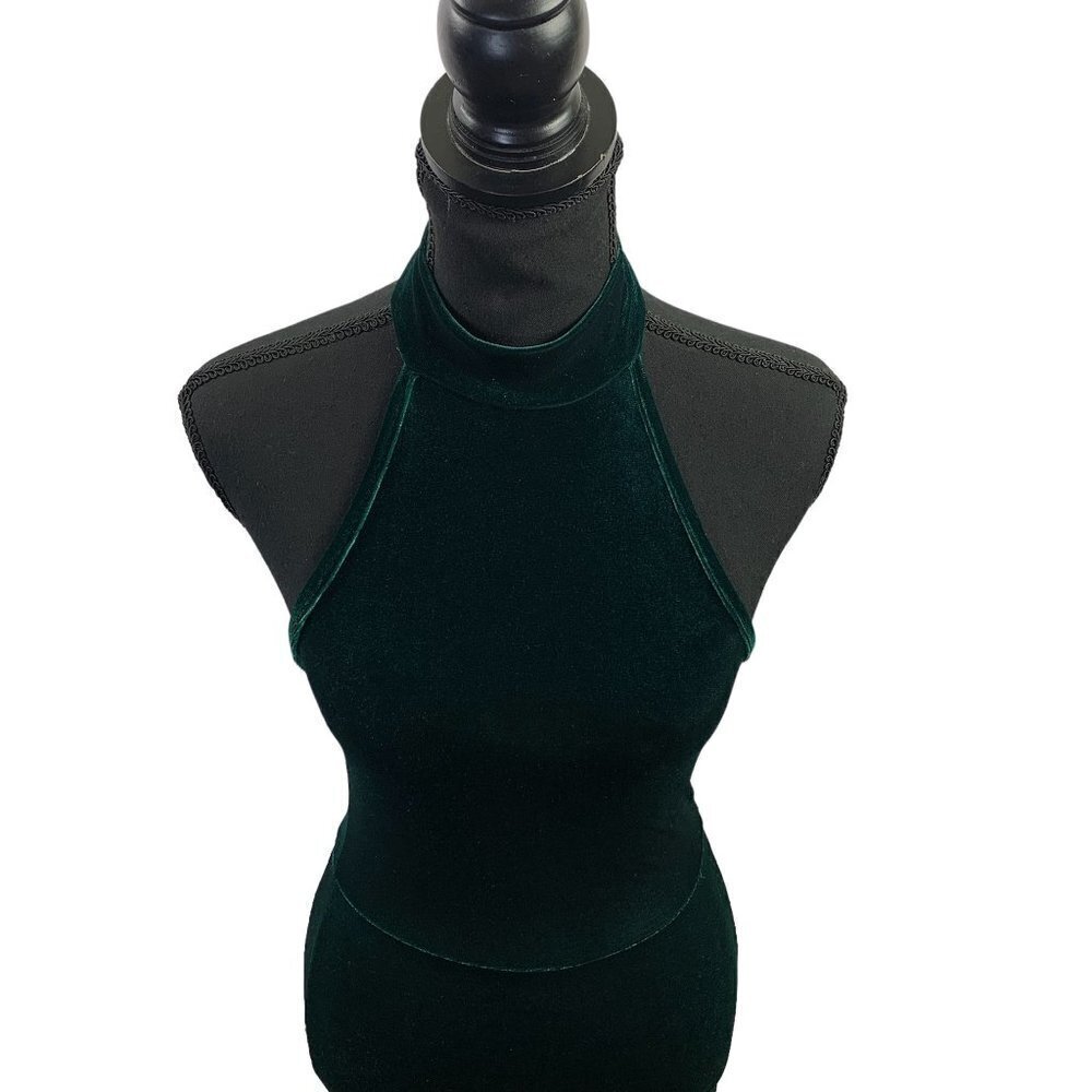Charlotte Russe Women's Evergreen Glam Squad Halter Dress